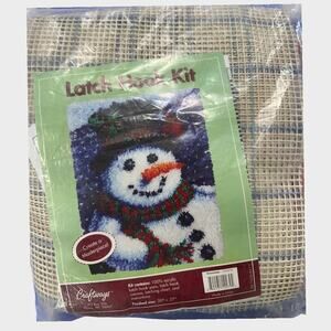 Craftways Snowman Latch Hook Kit NIP NEW 20" x 27" Acrylic Yarn Kit